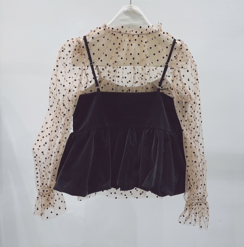 AWESOME-P韓國代購㊣女士新品熱賣時尚推薦套裝天鵝絨兩件套AWESOME-P套裝