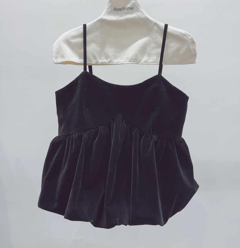 AWESOME-P韓國代購㊣女士新品熱賣時尚推薦套裝天鵝絨兩件套AWESOME-P套裝