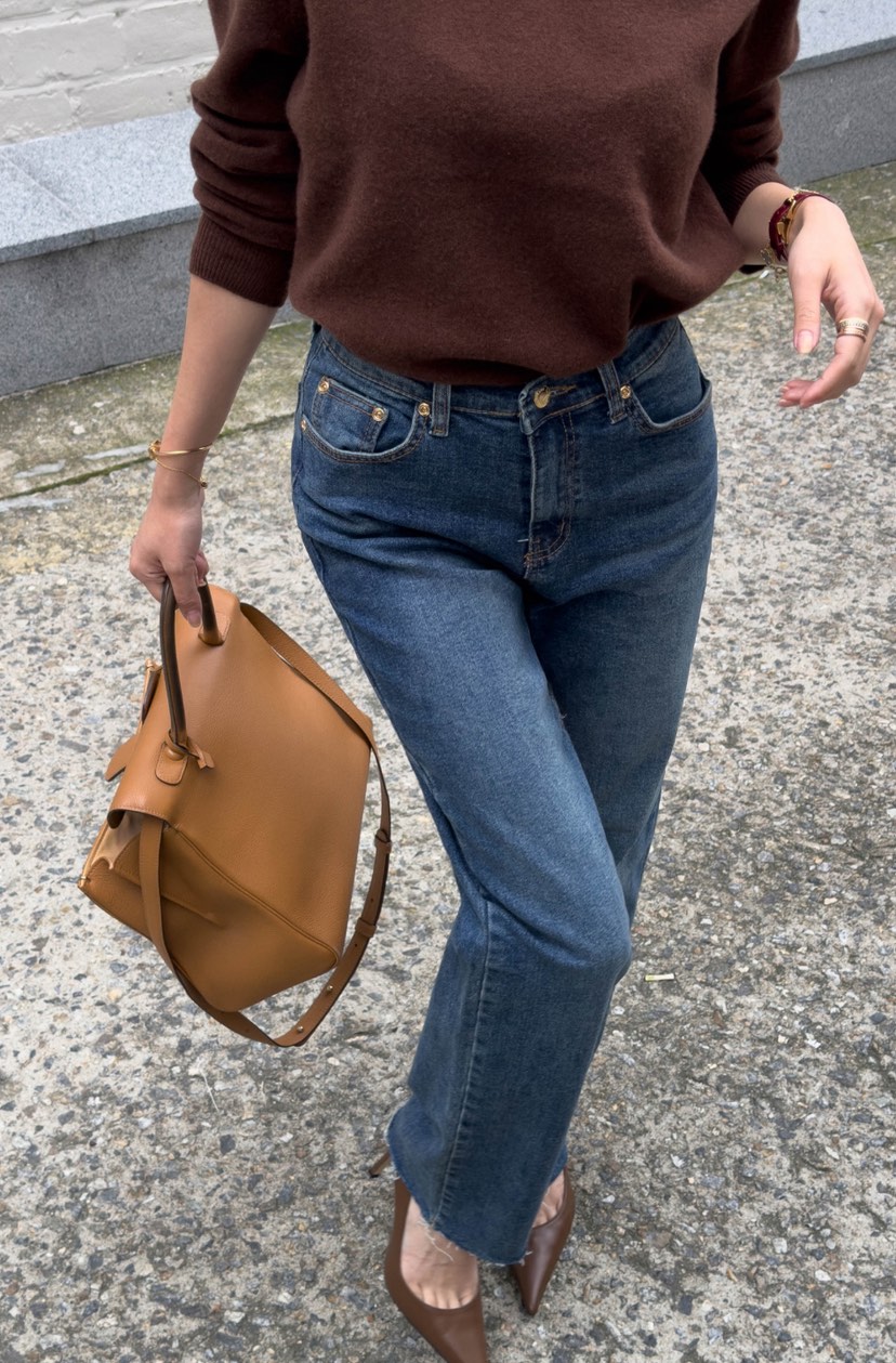 AWESOME-L東大門㊣代購女士新品熱賣25秋冬職業時尚牛仔褲AWESOME-L牛仔褲