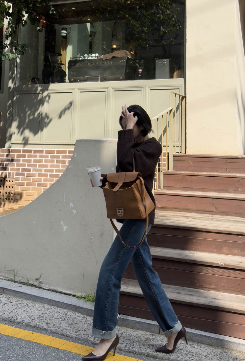 AWESOME-L東大門㊣代購女士新品熱賣25秋冬職業時尚牛仔褲AWESOME-L牛仔褲