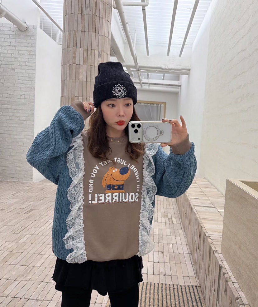 LOVABLE東大門㊣代購女士新款25秋冬休閑熱賣推薦人氣時尚衛衣LOVABLE衛衣