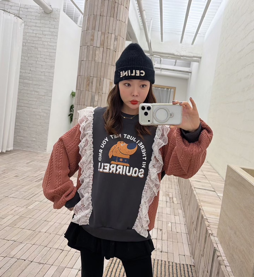 LOVABLE東大門㊣代購女士新款25秋冬休閑熱賣推薦人氣時尚衛衣LOVABLE衛衣