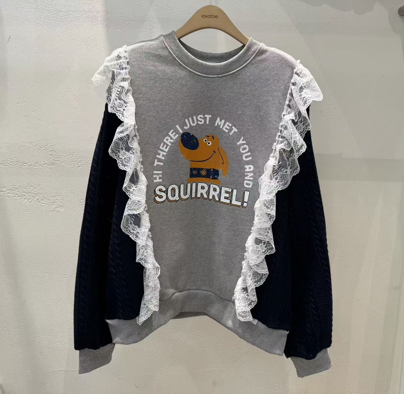 LOVABLE東大門㊣代購女士新款25秋冬休閑熱賣推薦人氣時尚衛衣LOVABLE衛衣圖色2