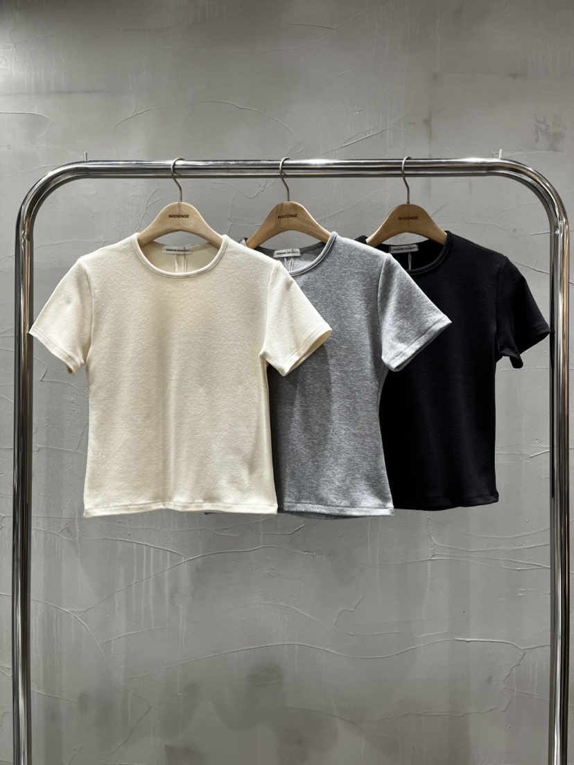 INSSENSE-A韓國直郵㊣女裝新品人氣推薦職業25秋冬休閑T恤絨INSSENSE-AT恤