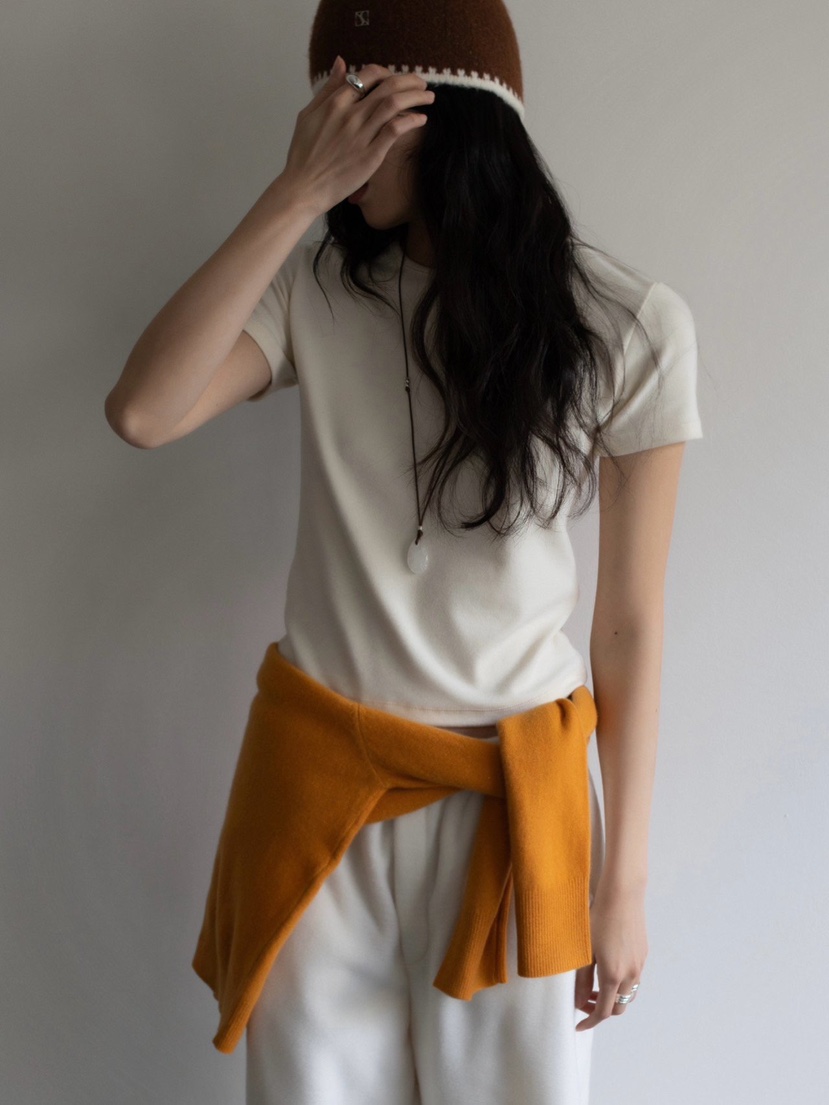 INSSENSE-A韓國直郵㊣女裝新品人氣推薦職業25秋冬休閑T恤絨INSSENSE-AT恤