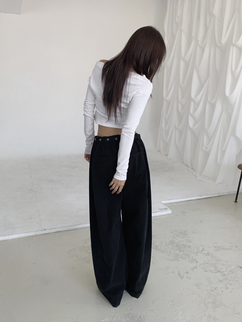 SUGAR CASE韓國代購㊣女裝新款人氣休閑熱賣休閑褲含腰帶鏤空SUGAR CASE休閑褲