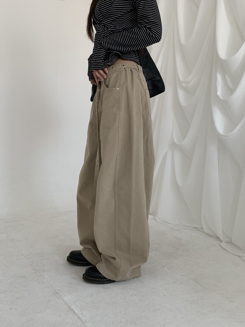 SUGAR CASE韓國代購㊣女裝新款人氣休閑熱賣休閑褲含腰帶鏤空SUGAR CASE休閑褲