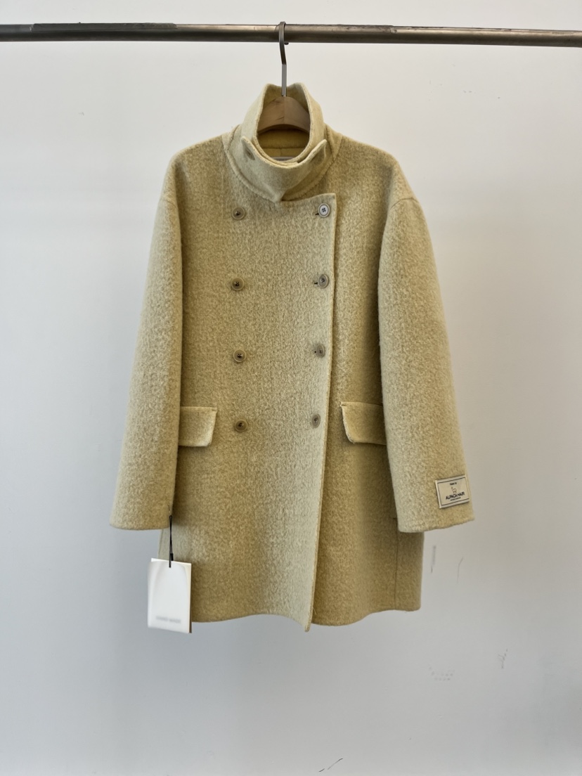 DARAK韓國直郵㊣女裝新款熱賣休閑人氣推薦25秋冬中長款大衣羊駝DARAK中長款大衣圖色1