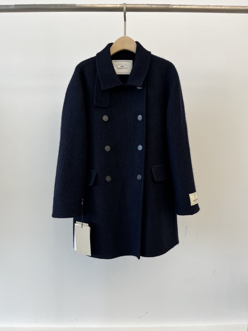 DARAK韓國直郵㊣女裝新款熱賣休閑人氣推薦25秋冬中長款大衣羊駝DARAK中長款大衣圖色2