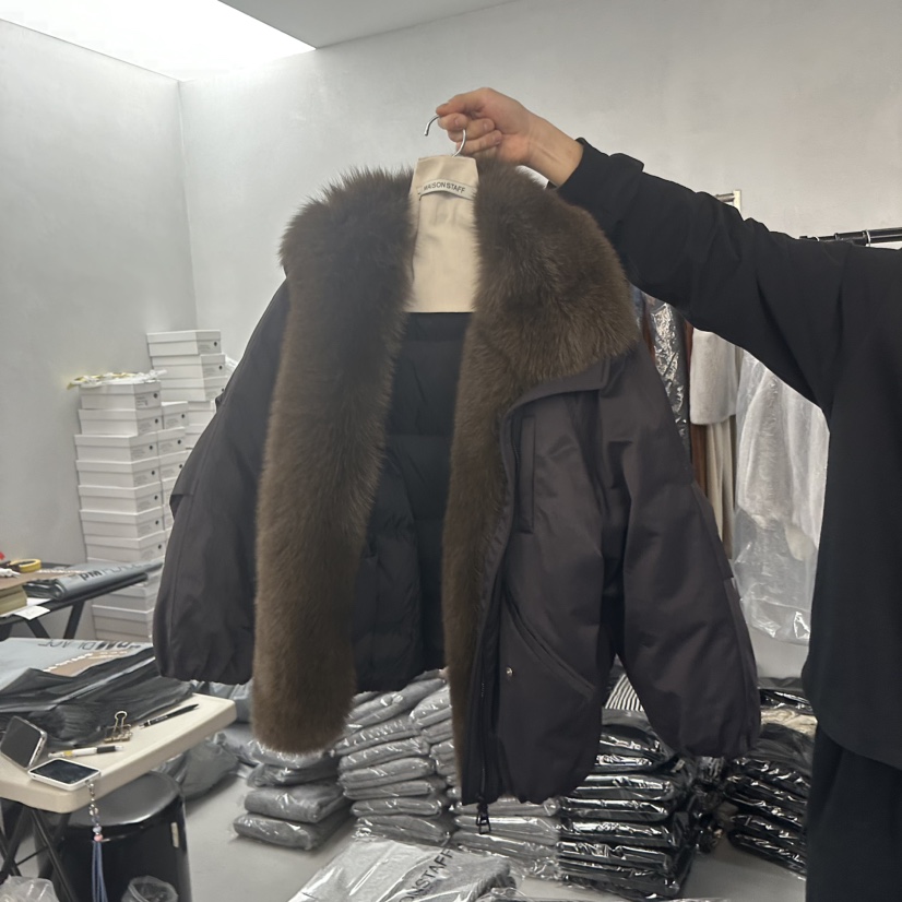 DOUBLE STANDARD/LE SMOKING/MAISONSTAFF韓國代購㊣女裝新款熱賣短款羽絨服填充MAISONSTAFF短款羽絨服圖色2