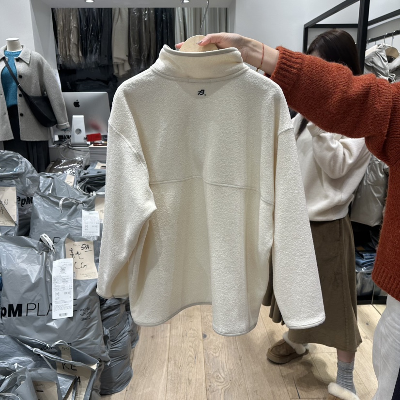 BRUNI/RICOTTA韓國直郵㊣女士新款推薦職業25秋冬衛衣拉鏈BRUNI/RICOTTA衛衣