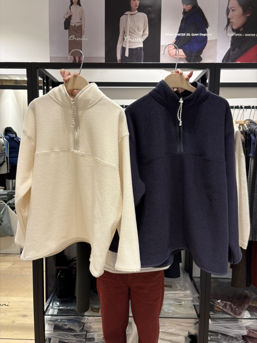 BRUNI/RICOTTA韓國直郵㊣女士新款推薦職業25秋冬衛衣拉鏈BRUNI/RICOTTA衛衣