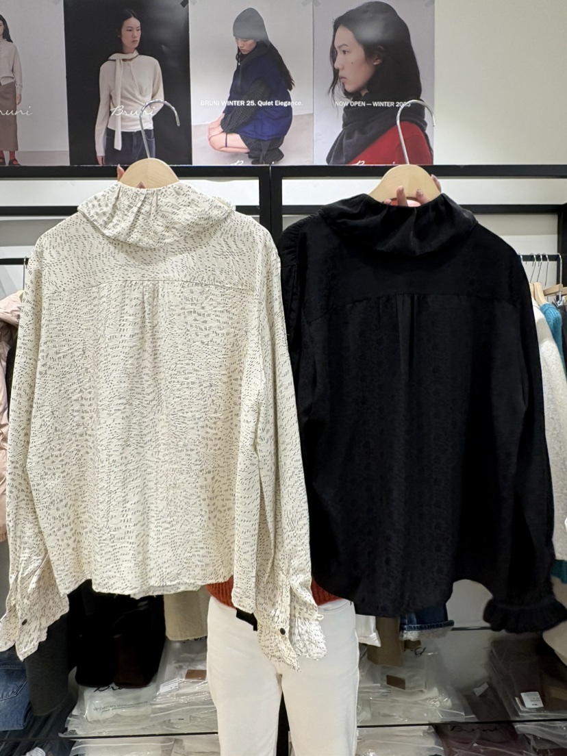 BRUNI/RICOTTA東大門㊣代購女裝新品人氣推薦25秋冬襯衫蕾絲衫BRUNI/RICOTTA襯衫/蕾絲衫