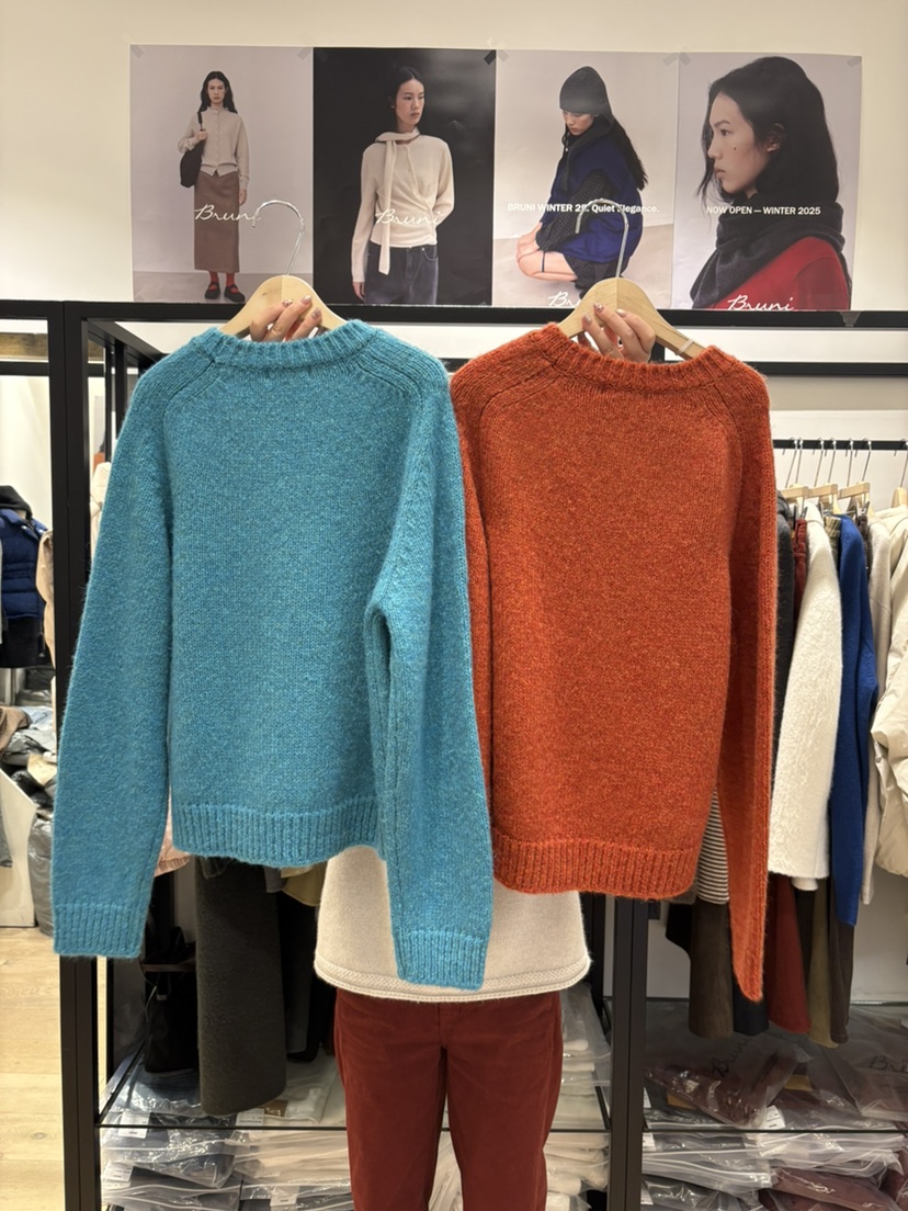 BRUNI/RICOTTA東大門㊣實拍女裝新款休閑職業人氣毛衣羊駝BRUNI/RICOTTA毛衣