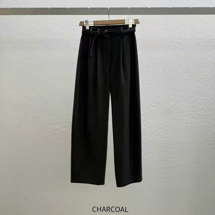 STATEMENT東大門㊣直郵女士新款職業休閑人氣推薦休閑褲含腰帶STATEMENT休閑褲圖色2木炭色