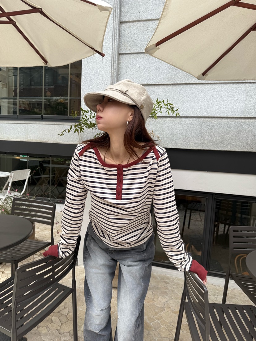 LUMIPLE東大門㊣代購女裝新品休閑職業人氣25秋冬熱賣長袖T恤LUMIPLE長袖T恤