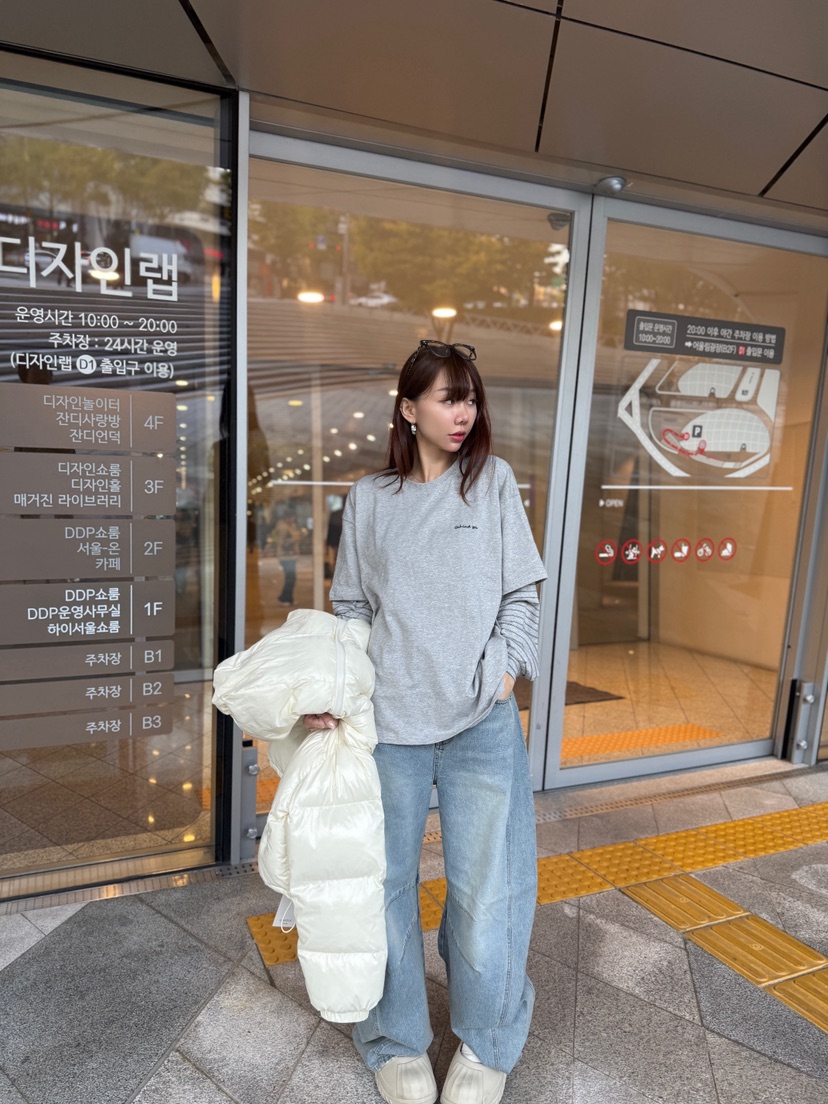 LUMIPLE韓國代購㊣女裝新款25秋冬推薦熱賣人氣長袖T恤假兩件LUMIPLE長袖T恤