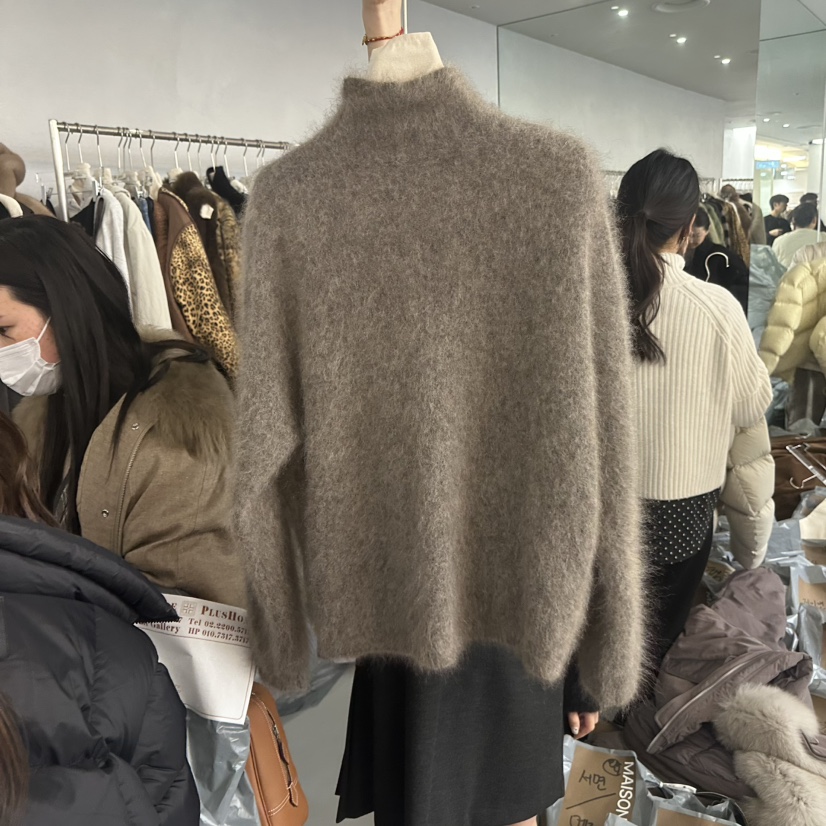 DOUBLE STANDARD/LE SMOKING/MAISONSTAFF東大門㊣實拍女裝新款休閑針織衫馬海毛MAISONSTAFF針織衫