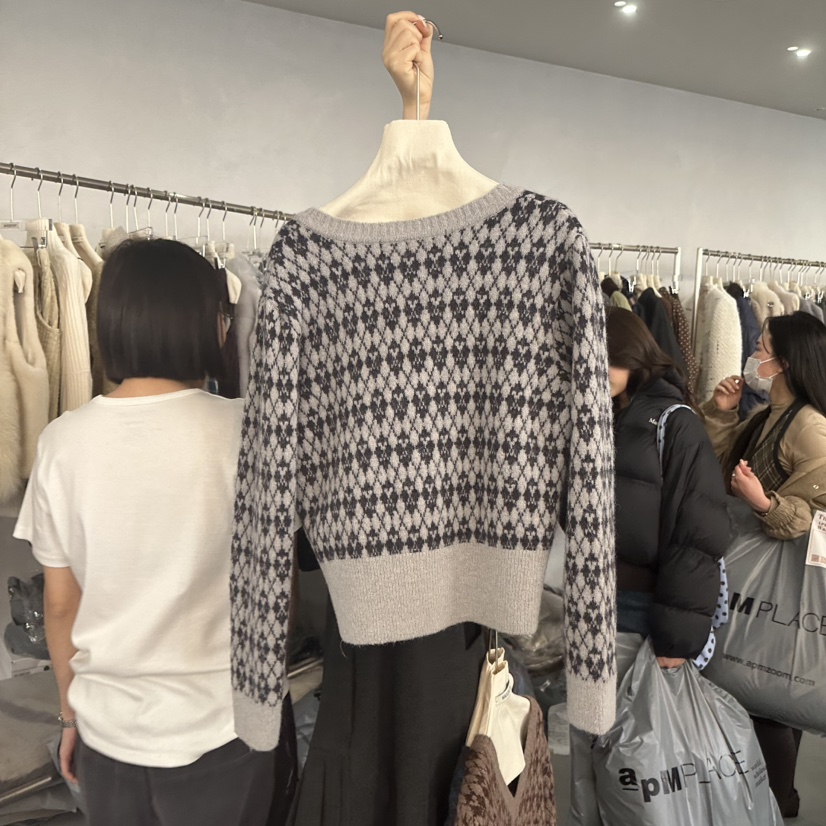 DOUBLE STANDARD/LE SMOKING/MAISONSTAFF韓國代購㊣女裝新品休閑針織衫MAISONSTAFF針織衫