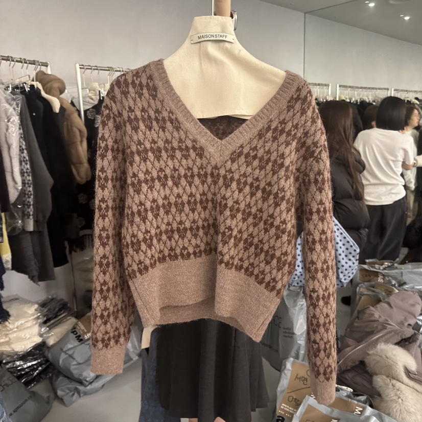 DOUBLE STANDARD/LE SMOKING/MAISONSTAFF韓國代購㊣女裝新品休閑針織衫MAISONSTAFF針織衫圖色2