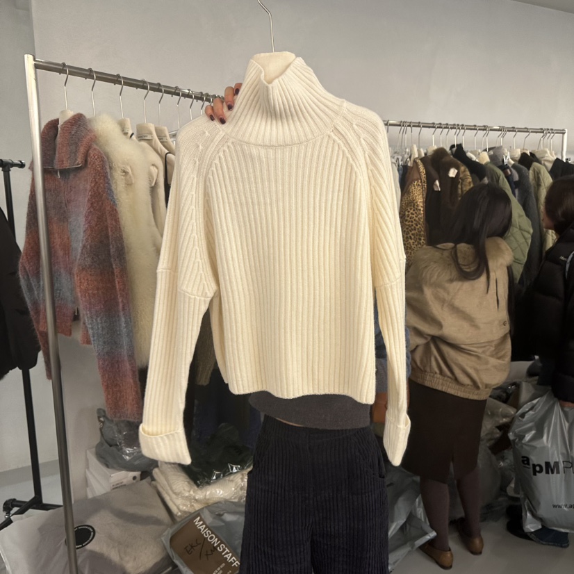 DOUBLE STANDARD/LE SMOKING/MAISONSTAFF東大門㊣實拍女士新品時尚針織衫羊毛高領MAISONSTAFF針織衫