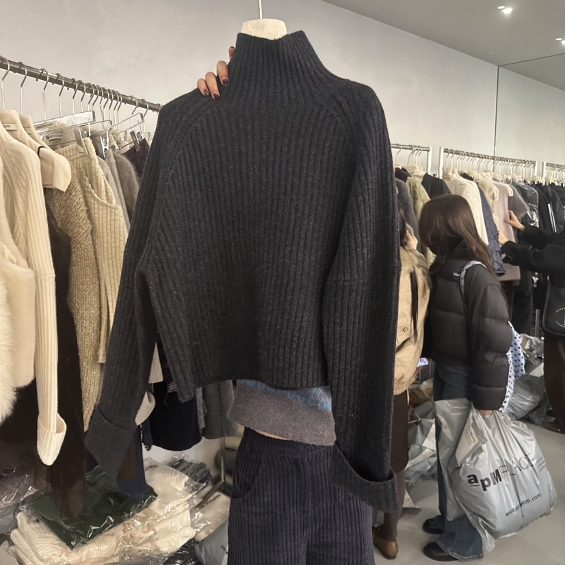 DOUBLE STANDARD/LE SMOKING/MAISONSTAFF東大門㊣實拍女士新品時尚針織衫羊毛高領MAISONSTAFF針織衫圖色2