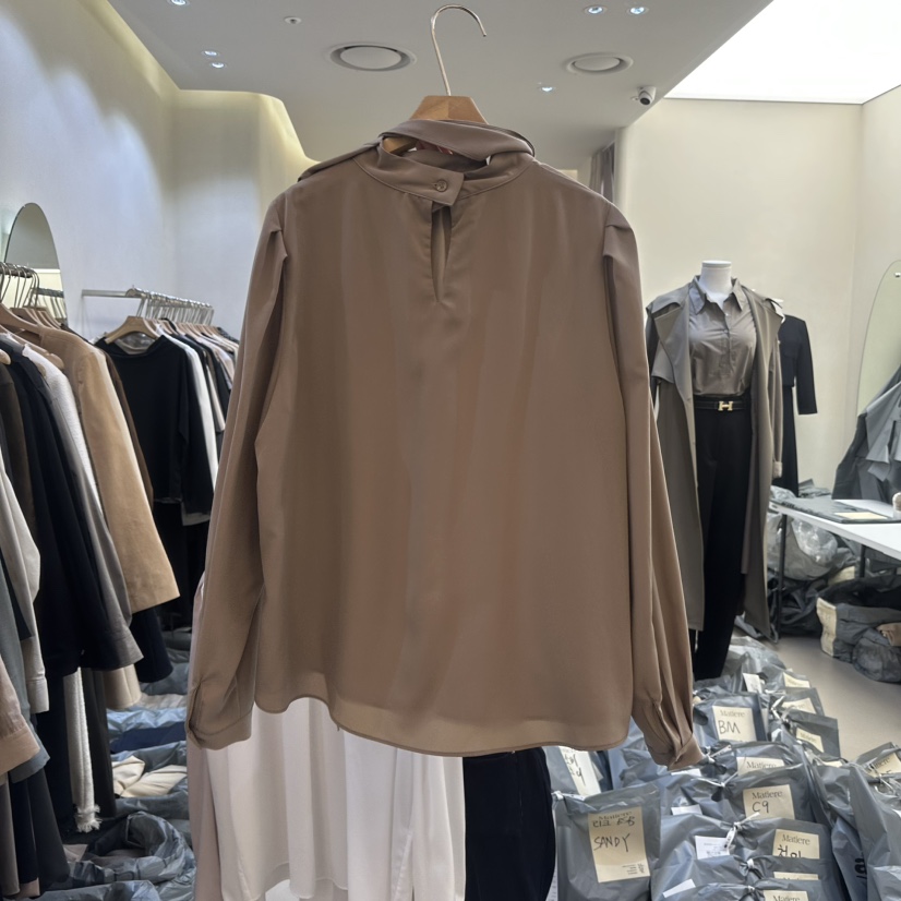 MATIERE東大門㊣實拍女裝新品推薦25秋冬熱賣人氣襯衫蕾絲衫MATIERE襯衫/蕾絲衫