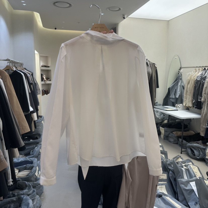 MATIERE東大門㊣實拍女裝新品推薦25秋冬熱賣人氣襯衫蕾絲衫MATIERE襯衫/蕾絲衫圖色3
