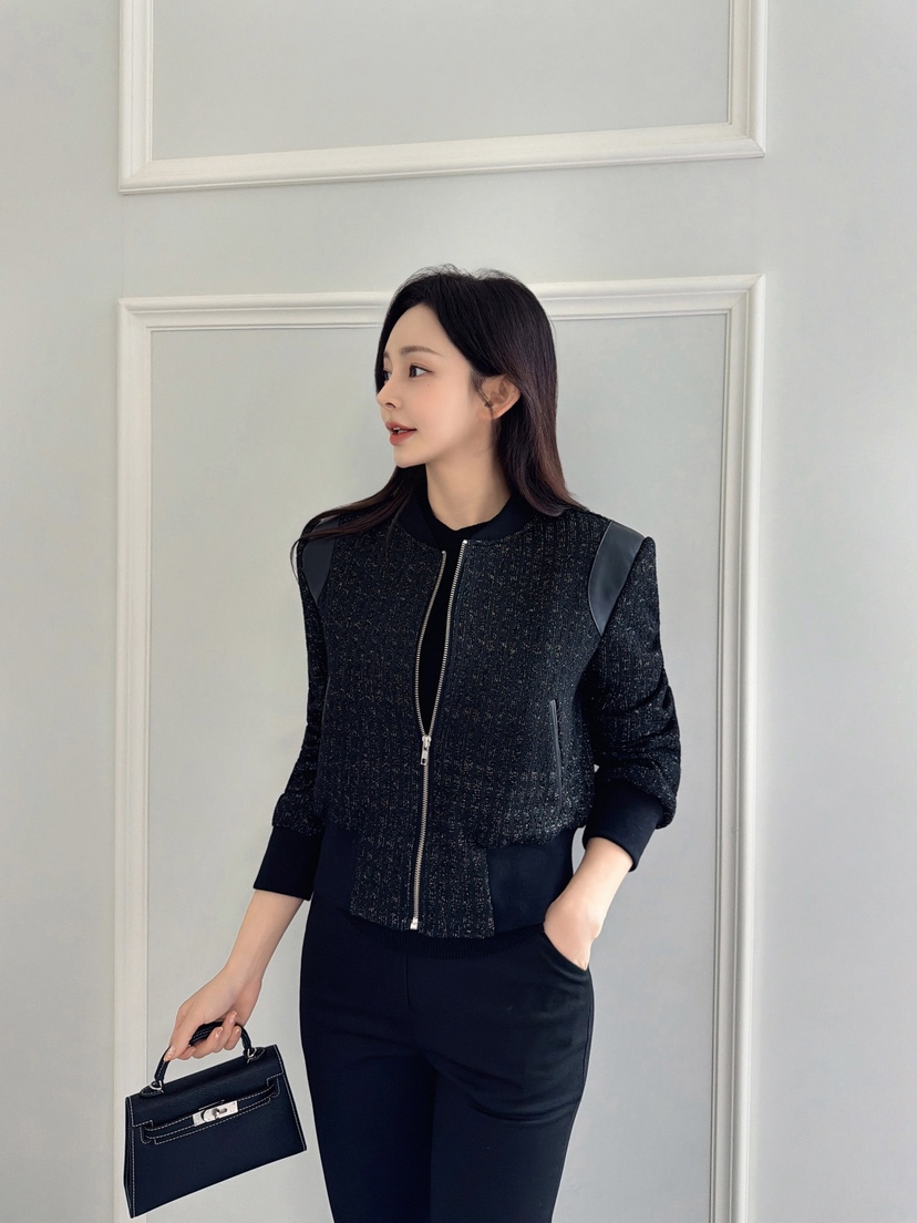 CLOTH東大門㊣實拍女士新款人氣熱賣25秋冬時尚推薦夾克粗花呢CLOTH夾克