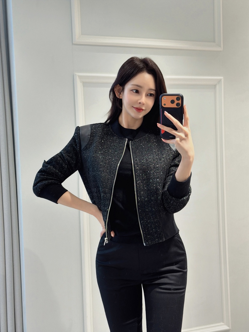 CLOTH東大門㊣實拍女士新款人氣熱賣25秋冬時尚推薦夾克粗花呢CLOTH夾克