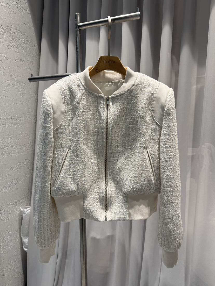 CLOTH東大門㊣實拍女士新款人氣熱賣25秋冬時尚推薦夾克粗花呢CLOTH夾克圖色1