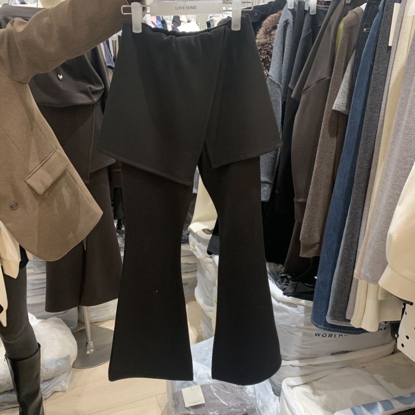 LOVE SOME東大門㊣代購女士新品人氣熱賣職業時尚裙褲加絨LOVE SOME裙褲圖色2