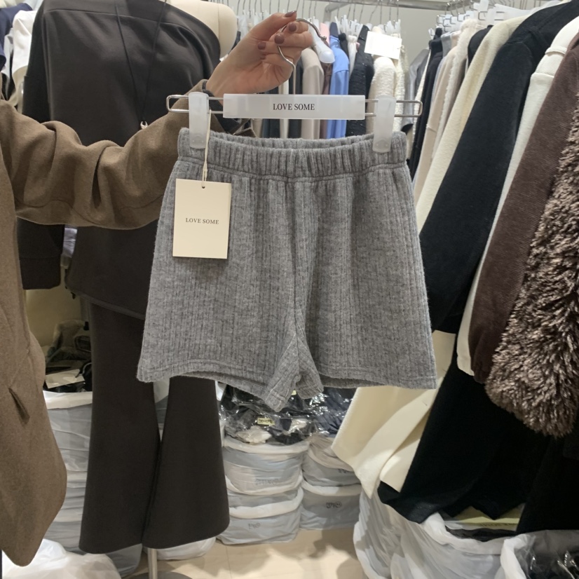 LOVE SOME韓國直郵㊣女裝新款25秋冬熱賣推薦人氣短褲抓絨LOVE SOME短褲圖色3