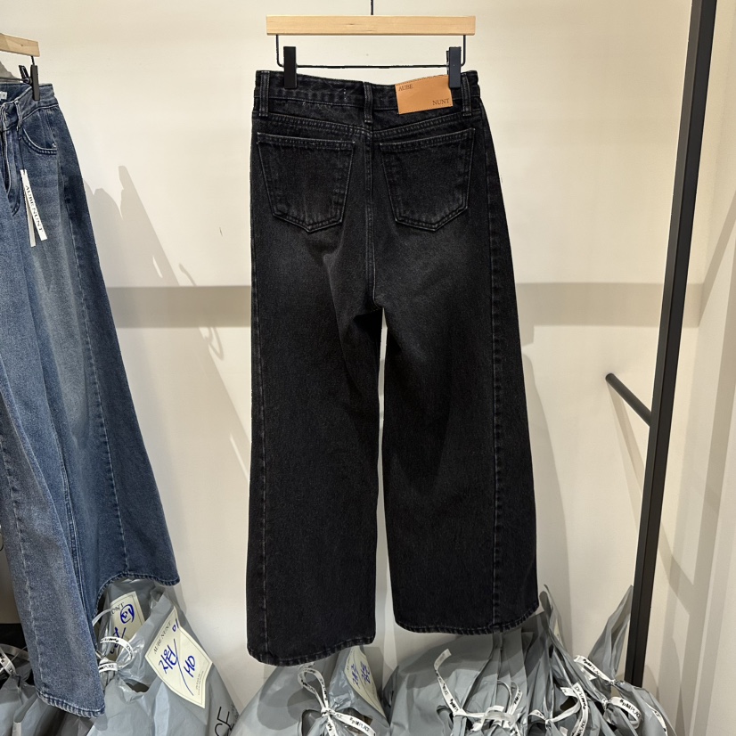 aube nunt東大門㊣直郵女士新品人氣職業推薦25秋冬牛仔褲aube nunt牛仔褲