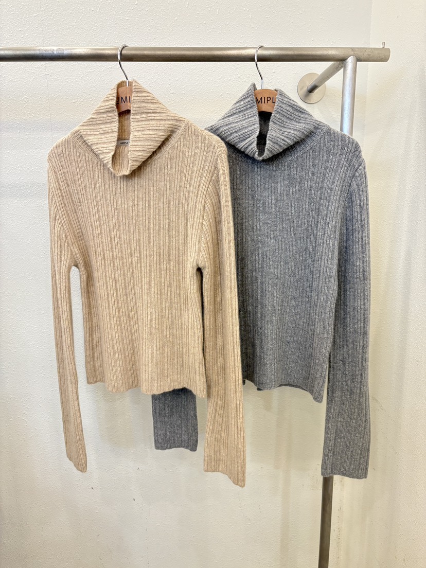 LUMIPLE韓國直郵㊣女裝新款25秋冬時尚人氣休閑針織衫開衩羅紋LUMIPLE針織衫