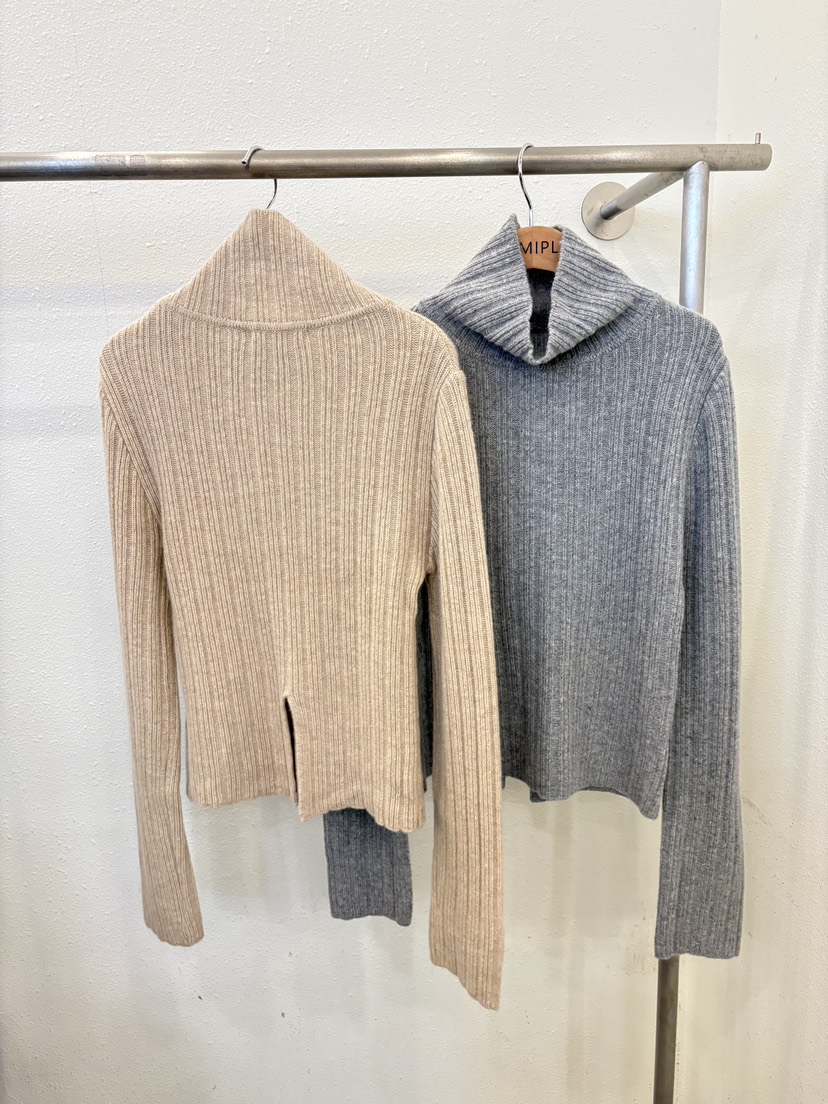 LUMIPLE韓國直郵㊣女裝新款25秋冬時尚人氣休閑針織衫開衩羅紋LUMIPLE針織衫