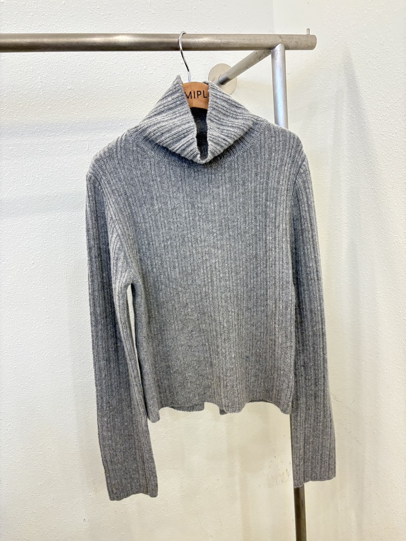 LUMIPLE韓國直郵㊣女裝新款25秋冬時尚人氣休閑針織衫開衩羅紋LUMIPLE針織衫圖色1