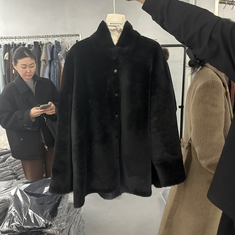 DOUBLE STANDARD/LE SMOKING/MAISONSTAFF韓國直郵㊣女士新品熱賣短款大衣MAISONSTAFF短款大衣圖色1