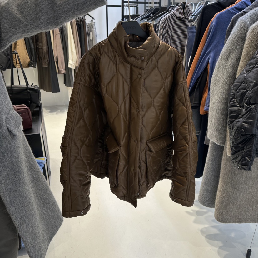 OSOO東大門㊣實拍女裝新款時尚人氣熱賣職業25秋冬短款棉服絎縫OSOO短款棉服圖色1