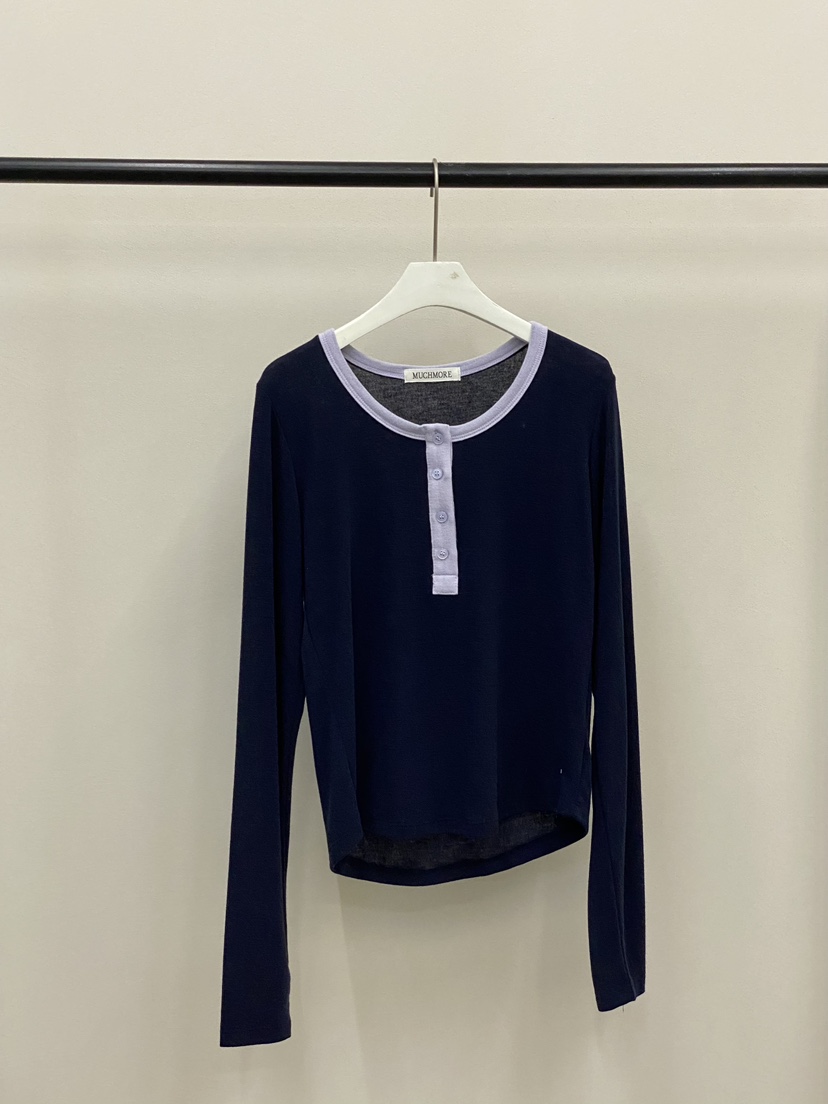 MUCH MORE東大門㊣直郵女裝新品職業休閑熱賣時尚人氣長袖T恤MUCH MORE長袖T恤圖色2