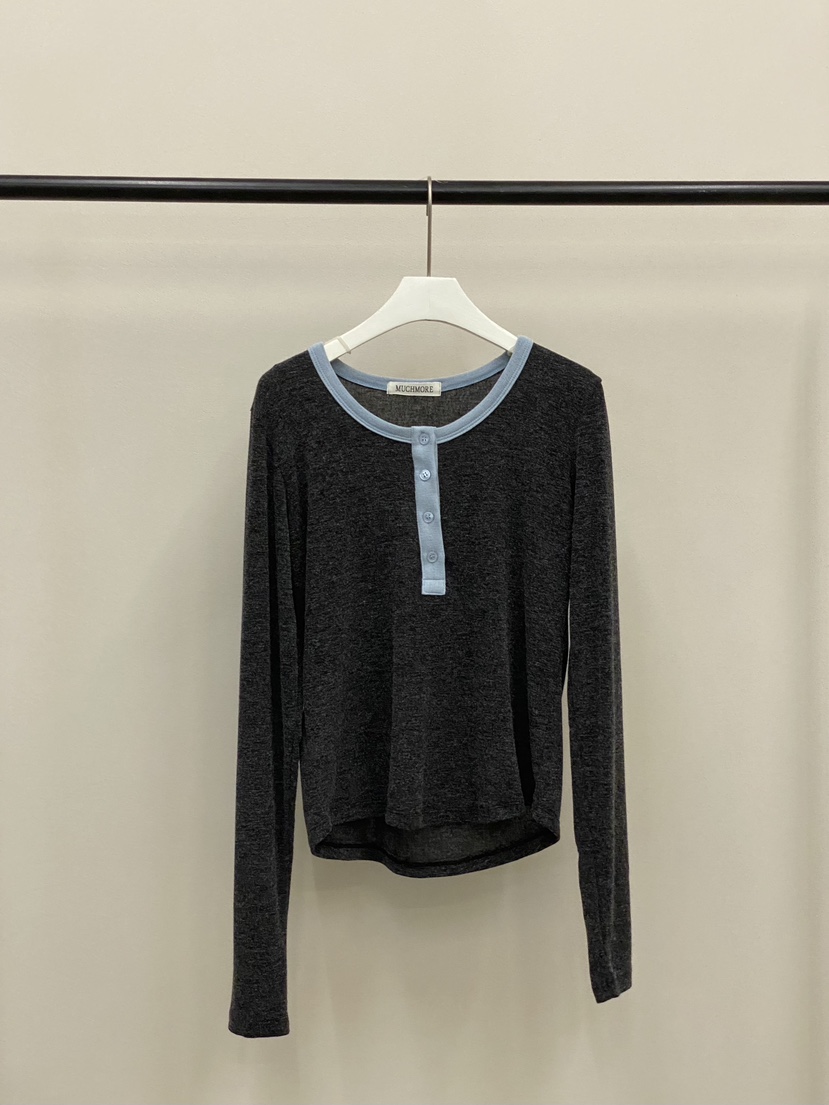 MUCH MORE東大門㊣直郵女裝新品職業休閑熱賣時尚人氣長袖T恤MUCH MORE長袖T恤圖色3