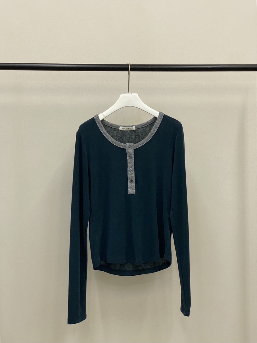 MUCH MORE東大門㊣直郵女裝新品職業休閑熱賣時尚人氣長袖T恤MUCH MORE長袖T恤圖色4