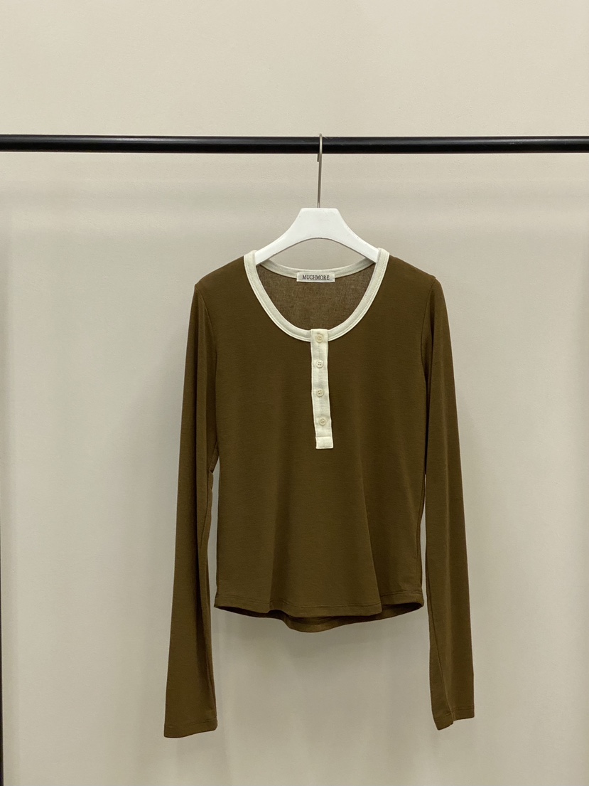 MUCH MORE東大門㊣直郵女裝新品職業休閑熱賣時尚人氣長袖T恤MUCH MORE長袖T恤圖色6