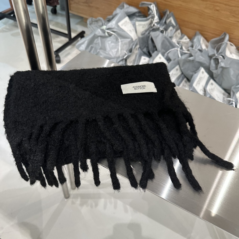 ANDMORE BUTTON東大門㊣實拍女士新款25秋冬圍巾披肩羊毛圍巾ANDMORE BUTTON圍巾/披肩圖色4
