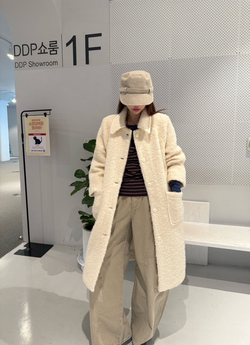 LUMIPLE東大門㊣直郵女裝新款職業人氣25秋冬熱賣中長款大衣LUMIPLE中長款大衣