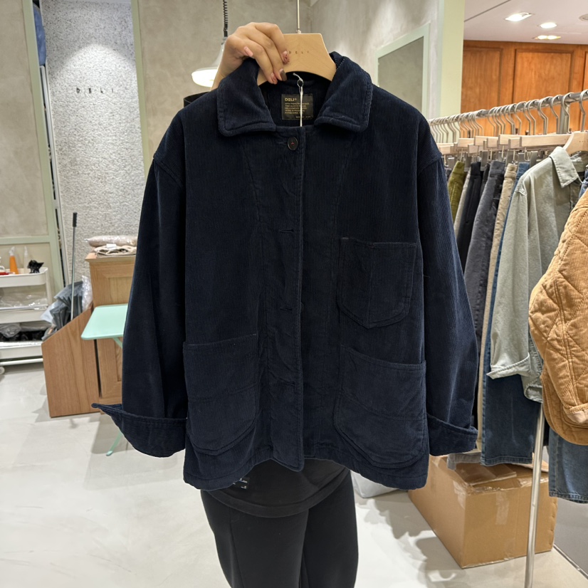 DELI JENNY韓國代購㊣女裝新款人氣熱賣休閑25秋冬時尚夾克DELI JENNY夾克圖色1