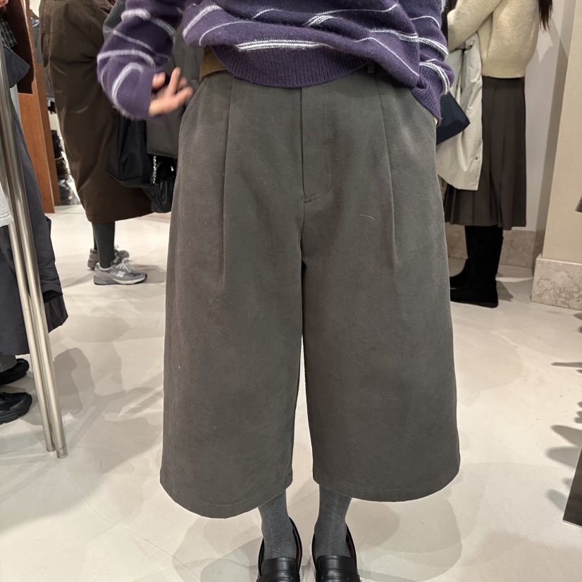 ANDMORE BUTTON東大門㊣直郵女士新品熱賣短褲不含腰帶抓絨ANDMORE BUTTON短褲圖色3