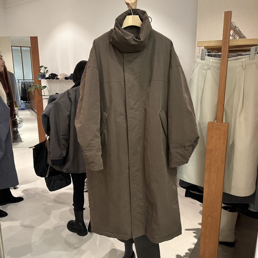 ANDMORE BUTTON韓國代購㊣女士新品推薦長款羽絨服填充鵝絨ANDMORE BUTTON長款羽絨服圖色2