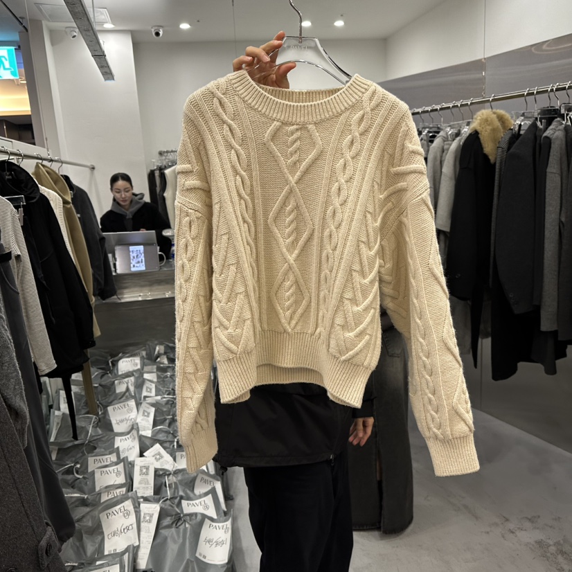 PAVEL東大門㊣代購女裝新款25秋冬推薦職業人氣休閑時尚針織衫PAVEL針織衫圖色1