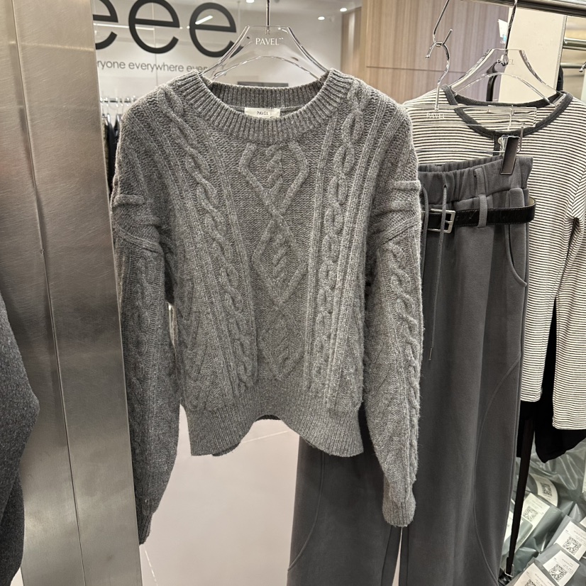PAVEL東大門㊣代購女裝新款25秋冬推薦職業人氣休閑時尚針織衫PAVEL針織衫圖色3